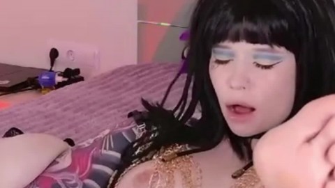 Cosplay Babe Secretly Fucking Herself Silly with a Vibrator
