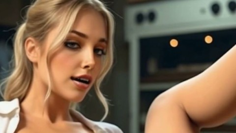 Naughty Secretary's Sneaky Desk Hookup