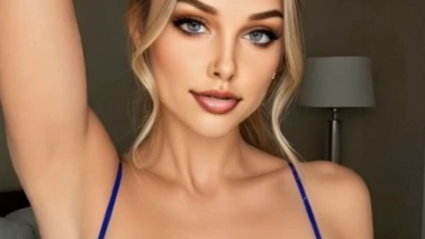 Busty Blonde Lets Her Massive Tits Hang Out and Bounce for You