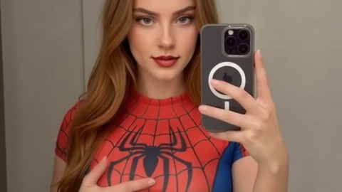 Vex Flora Teasing In Her Spiderman Suit