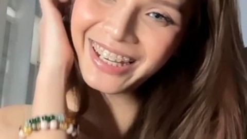 Nasty babe on cam, dripping wet and begging you to cum with her