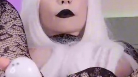 Cosplay Babe Spreads Her Creamy Pussy for Intense Toy Play
