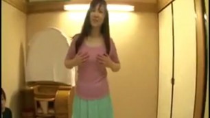 Japanese mom changes clothes and shows off her pussy