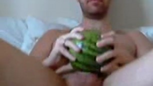 Watermelon fuck with huge sperm